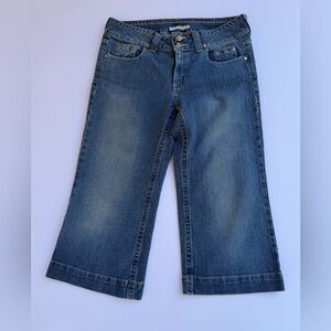 Womans Y2K Tommy Hilfiger Wide Leg Capri Denim Jeans Size 8​